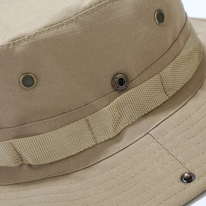 Camouflage Fishing Cap Fishing Hat Camo Men Outdoor Sports Sun Bucket Cap Fishing Hiking Hunting Hats Sun Caps
