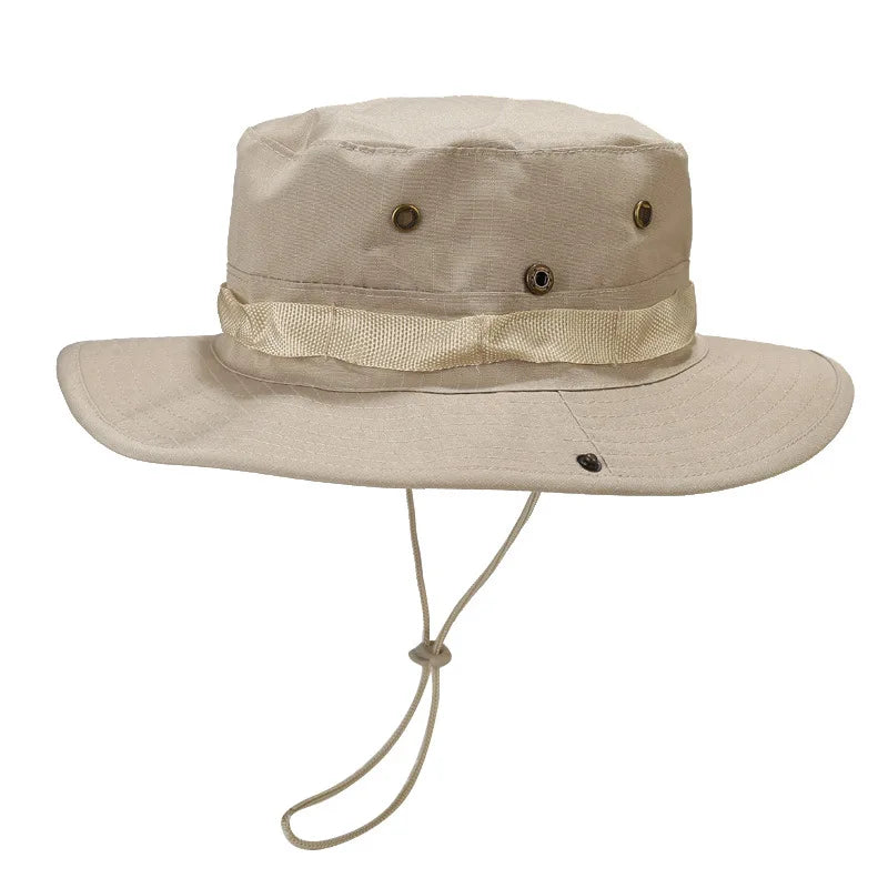 Camouflage Fishing Cap Fishing Hat Camo Men Outdoor Sports Sun Bucket Cap Fishing Hiking Hunting Hats Sun Caps