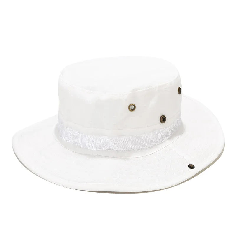 Camouflage Fishing Cap Fishing Hat Camo Men Outdoor Sports Sun Bucket Cap Fishing Hiking Hunting Hats Sun Caps